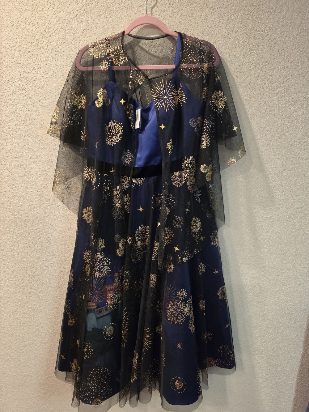 Disney Dress Shop Sleeping Beauty Castle Fireworks Cape Dress NWT 14